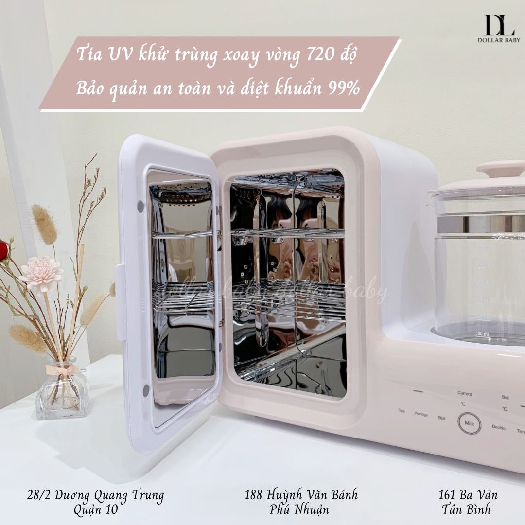  Máy Đun Nước Pha Sữa Đa Năng Và Tiệt Trùng UV SHAVI 