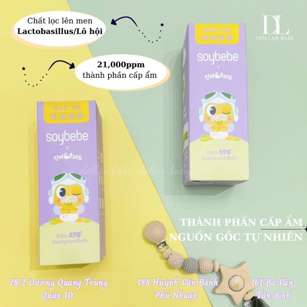  Sữa Tắm Gội 2 Trong 1 Soybebe Ato Baby 