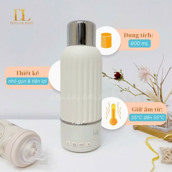  FATZ BABY - Bình hâm và đo độ tinh khiết nước pha sữa di động - Mini Smart 9 Plus 