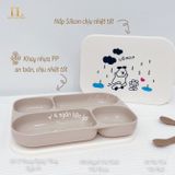  Khay Ăn Dặm Kèm Nắp Đậy Ubmom 
