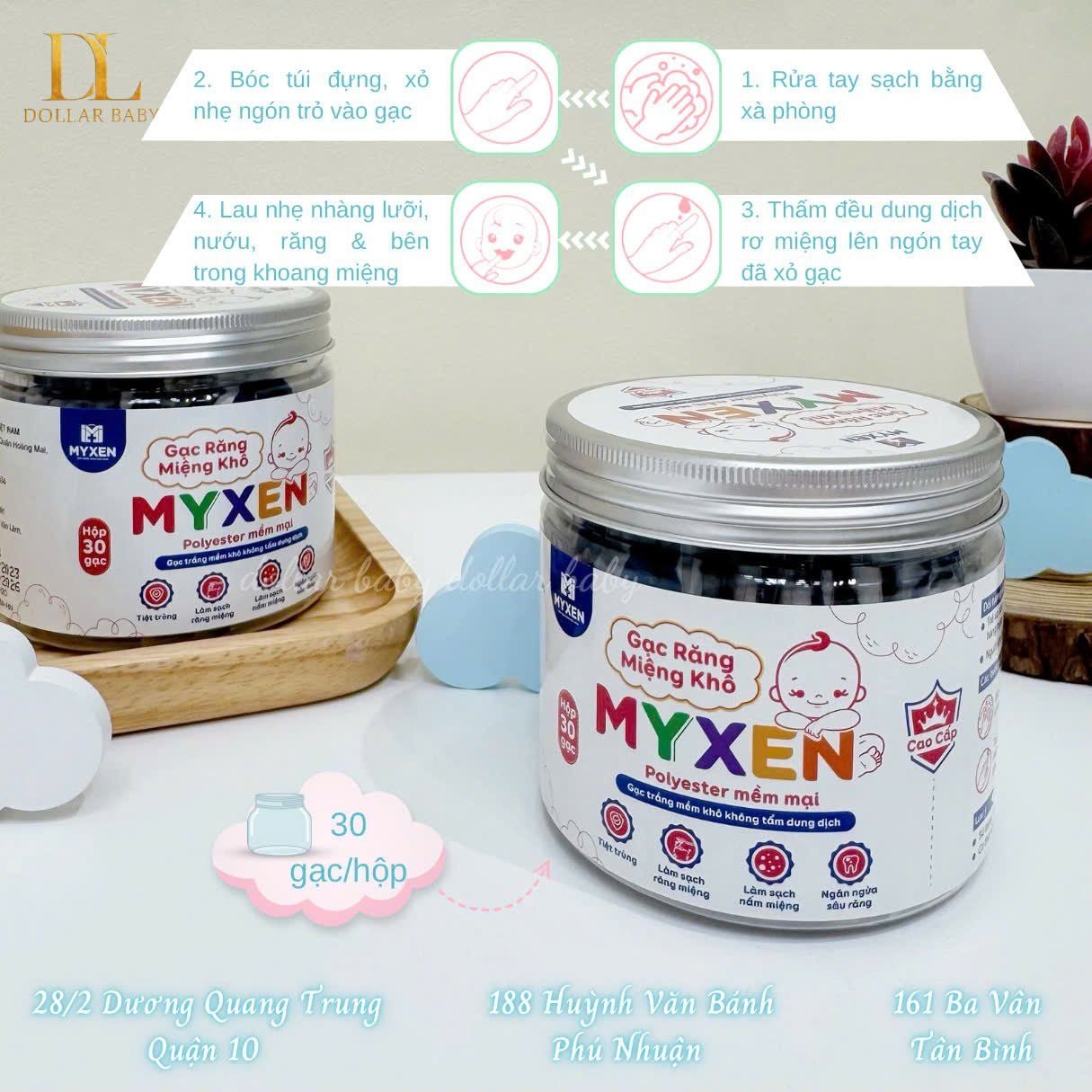  Myxen -  Gạc Răng Miệng Khô ( 30 túi ) 