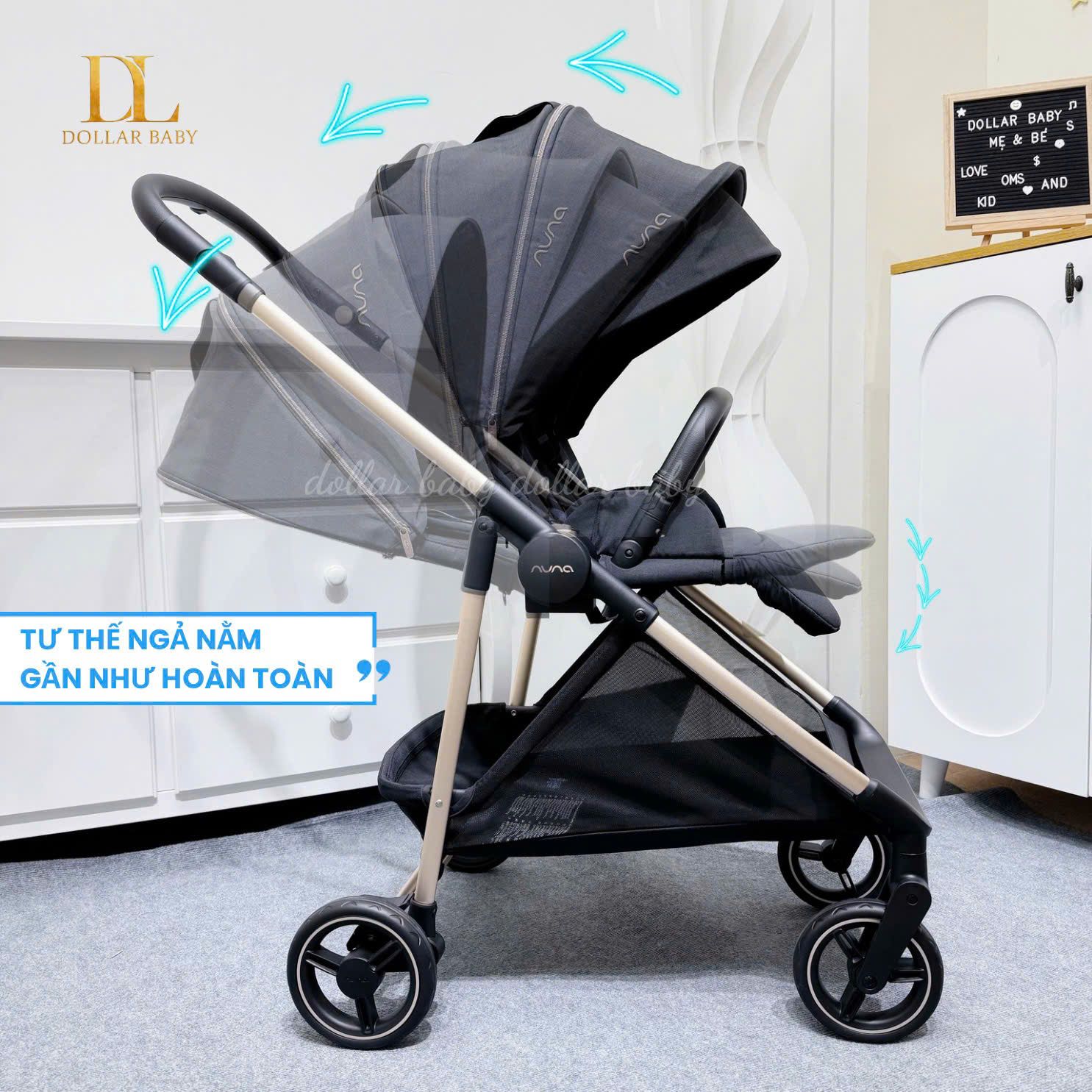  Xe Đẩy Gấp Gọn 2 Chiều NUNA Ixxa Next Khung CARBON 