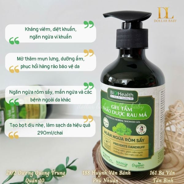  Gel Tắm Thảo Dược Rau Má BIOHEALTH 