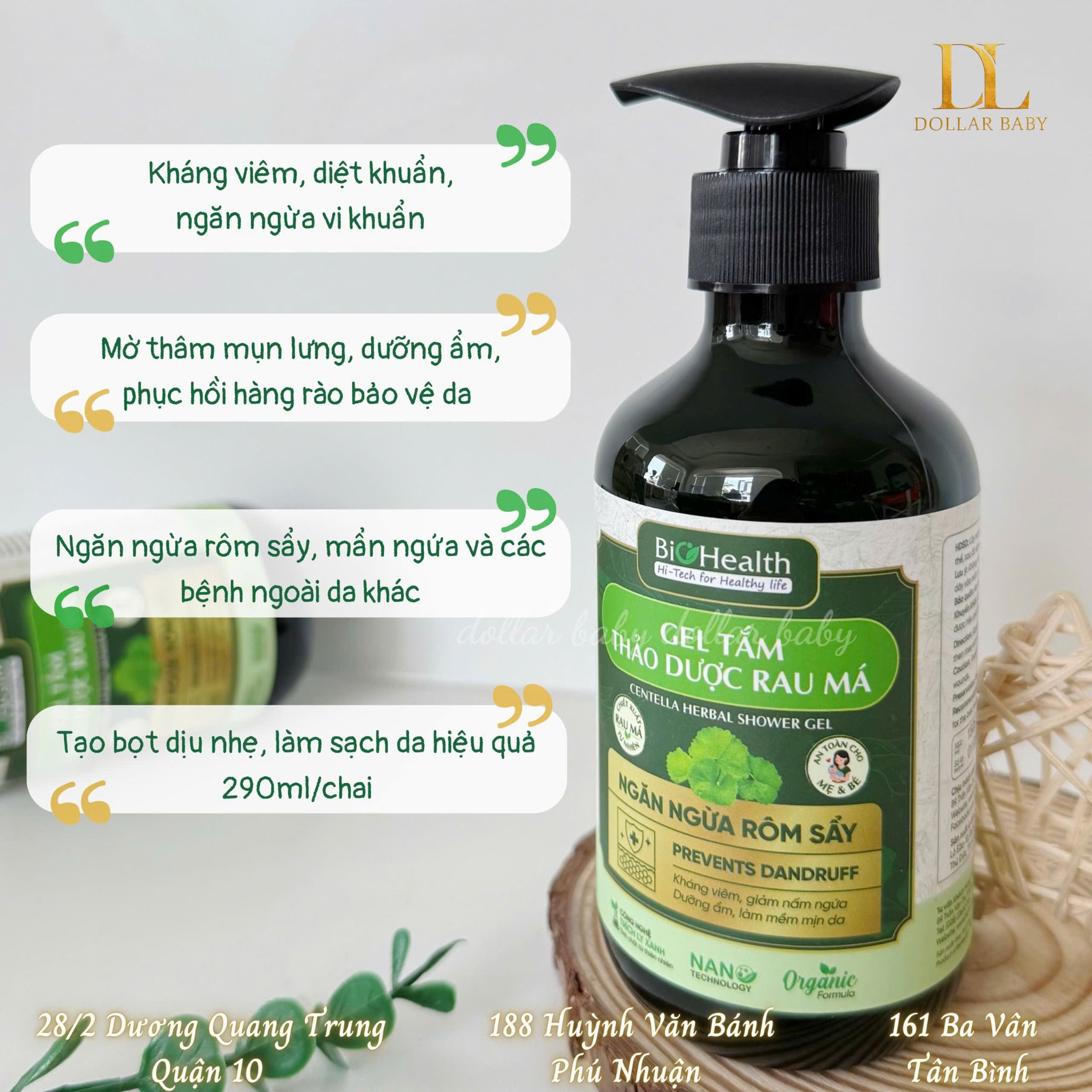  Gel Tắm Thảo Dược Rau Má BIOHEALTH 