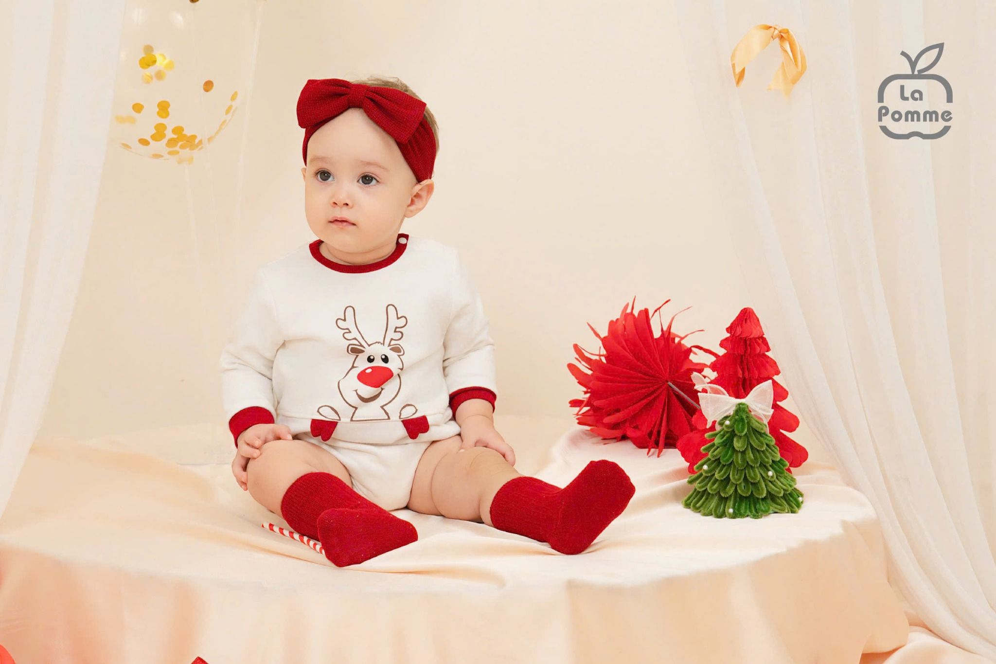  Joyful Festival - Body Dài Tay La Pomme Mềm Mại - Trắng 