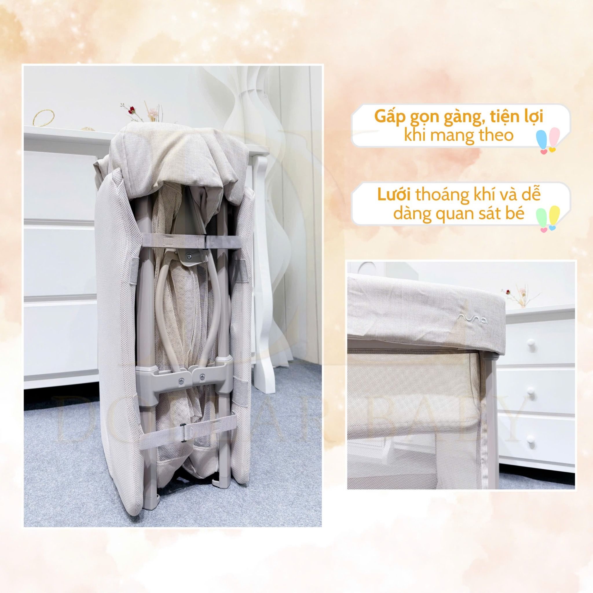  Cũi Vải Gấp Gọn Nuna Paal 