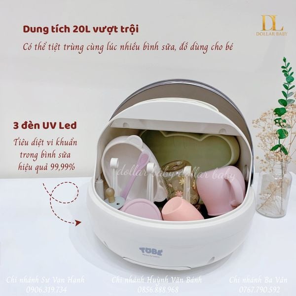  Máy úp bình sấy khô tiệt trùng UV TOBE - TEDDY 