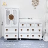  Bộ Tủ Gỗ Gấu Cánh Mây - Tay Cầm Hình Gấu 