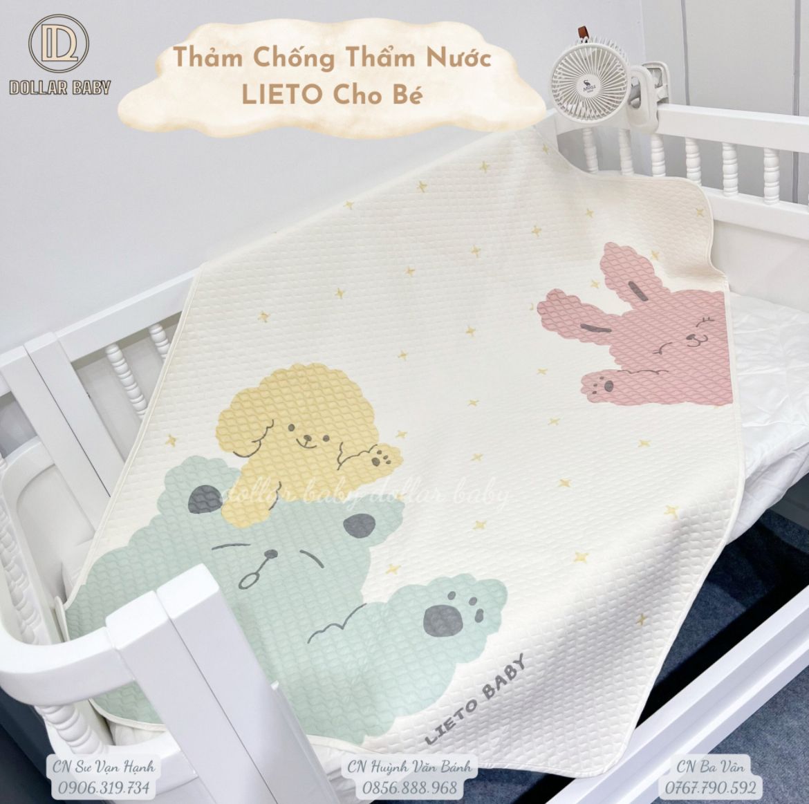  Lót Chống Thấm LIETO Hàn Quốc - ( 65 x 100 Cm ) 