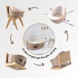  Ghế Tập Ngồi Cho Bé Aibedo Suede Fabric (3-24 tháng) 