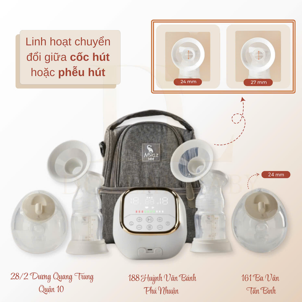  MOAZ BÉBÉ - Máy hút sữa điện đôi - MB090 