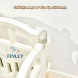  Quây Cũi Nhựa Finley Gấp Gọn Ô Tô Màu Kem Begie ( Tặng Thảm , 100 Bóng, Cột Bóng Rổ ) 