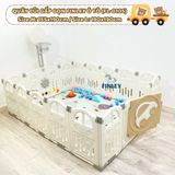  Quây Cũi Nhựa Finley Gấp Gọn Ô Tô Màu Kem Begie ( Tặng Thảm , 100 Bóng, Cột Bóng Rổ ) 