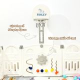  Quây Cũi Nhựa Finley Gấp Gọn Ô Tô Màu Kem Begie ( Tặng Thảm , 100 Bóng, Cột Bóng Rổ ) 