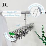  Móc Phơi Đồ Inox Gấp Gọn Honper - 35 Kẹp 
