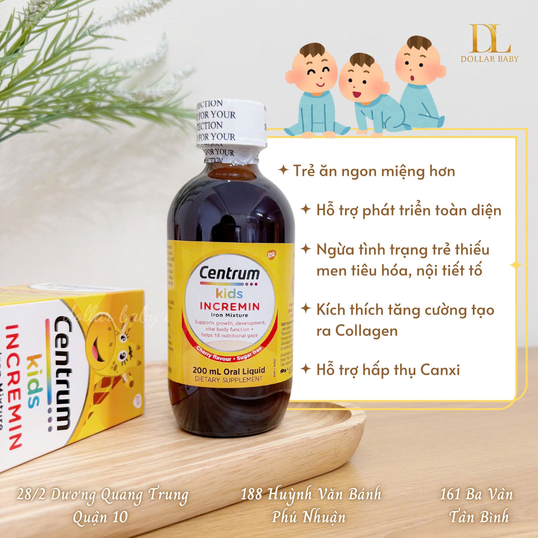  Centrum Kids Incremin – Vitamin Dành Cho Bé Biếng Ăn từ 6 tháng 