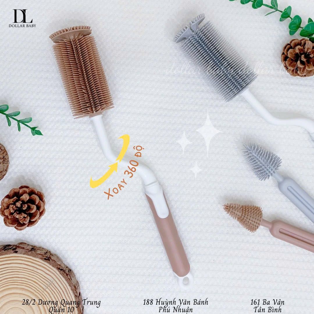  Set 2 Cọ Rửa Bình Silicon - Honper 