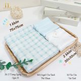  Set 3 Khăn Sợi Tre Lụa La Pomme Everyday Soft Care ( 1 Khăn Tắm + 2 Khăn Sữa ) 