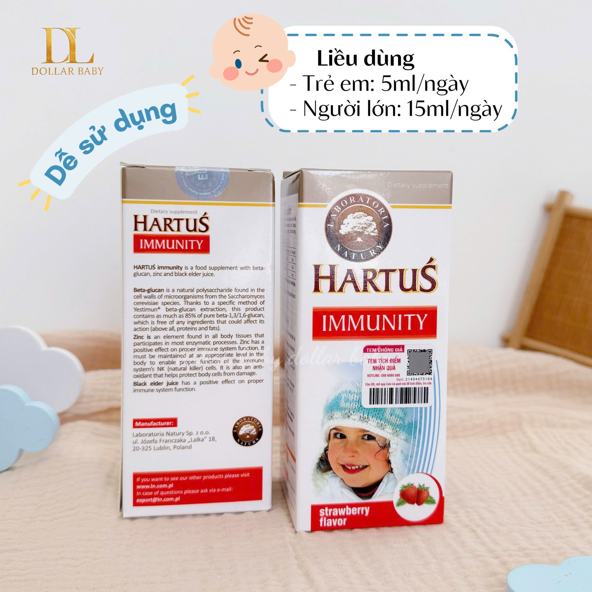  Hartus Immunity - Tăng sức đề kháng cho bé 