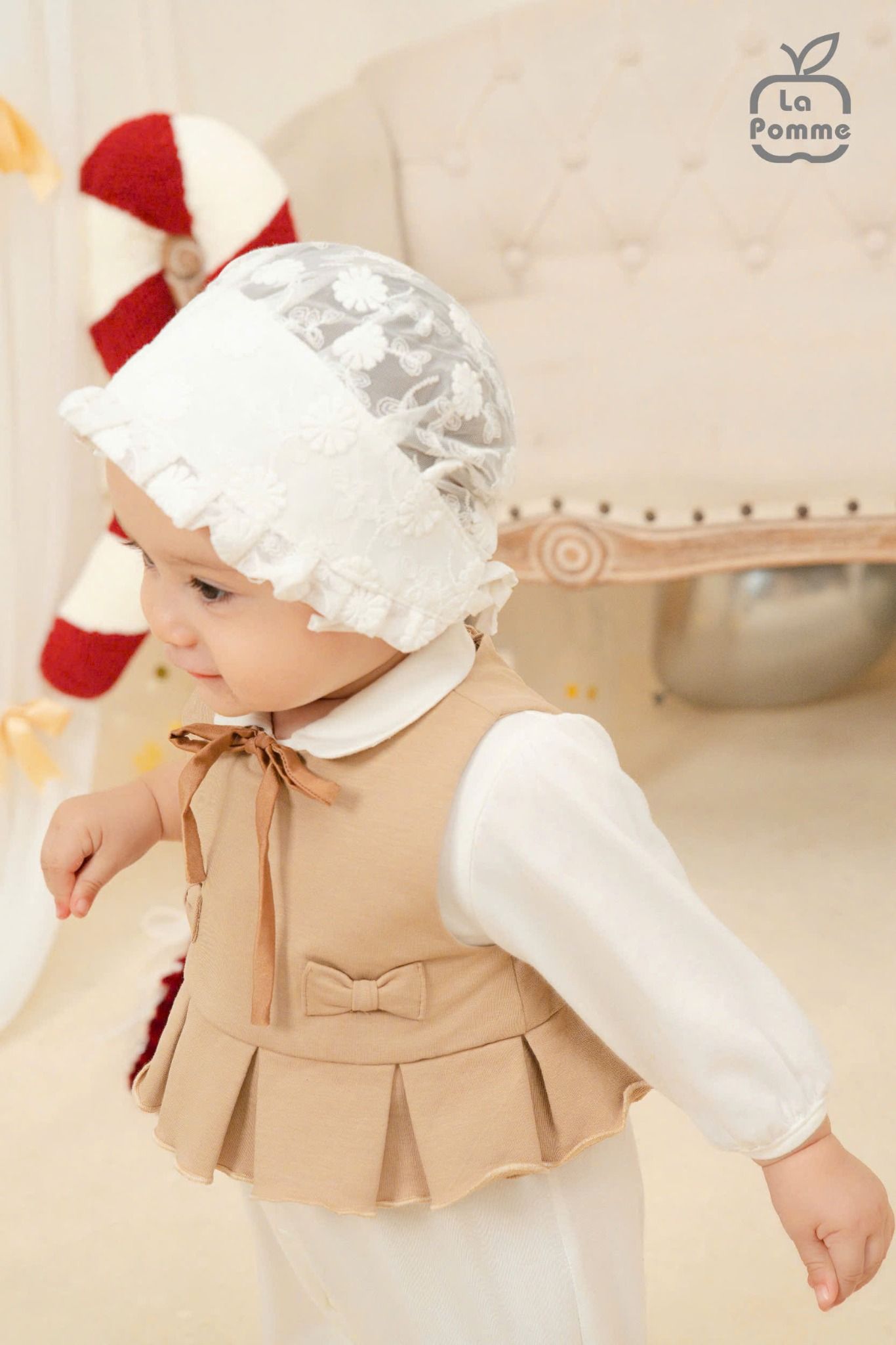  Joyful Festival - Set Body Dài Tay Kèm Gile La Pomme Bèo Nhún Xinh Xắn - Be 