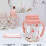  Bình ống hút tay cầm Ubmom Thỏ - PPSU ( + 6 tháng ) 