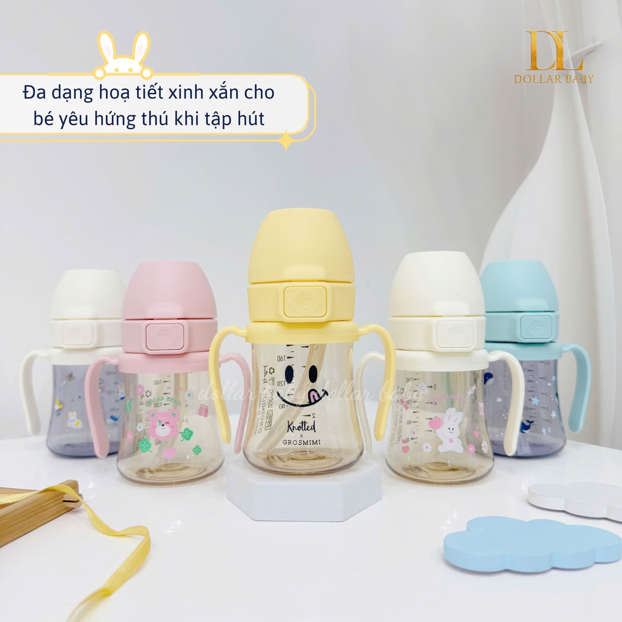  Bình Hút Grosmimi x Knotted 