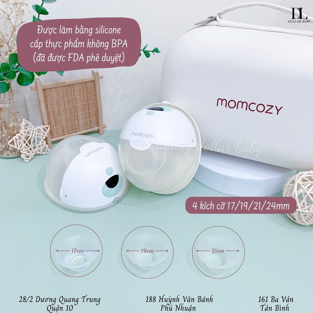  Máy hút sữa đôi không dây Momcozy - M5 (Tặng túi trữ sữa) 
