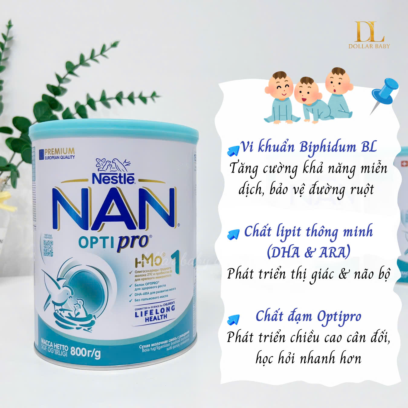  Sữa Nan Nga Optipro- 800 Gram 