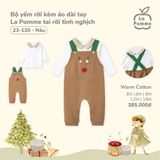  Joyful Festival - Bộ Yếm Rời Kèm Áo Dài Tay La Pomme Tai Rời Tinh Nghịch - Nâu 