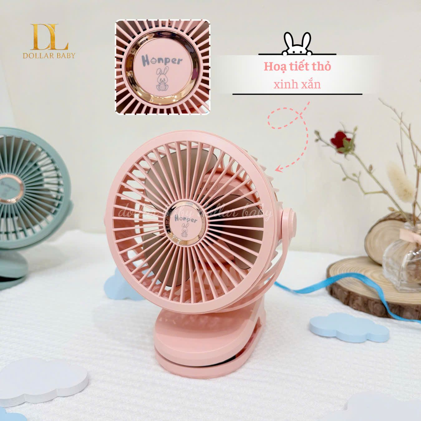  Quạt Sạc Tích Điện Honper  HP2301 