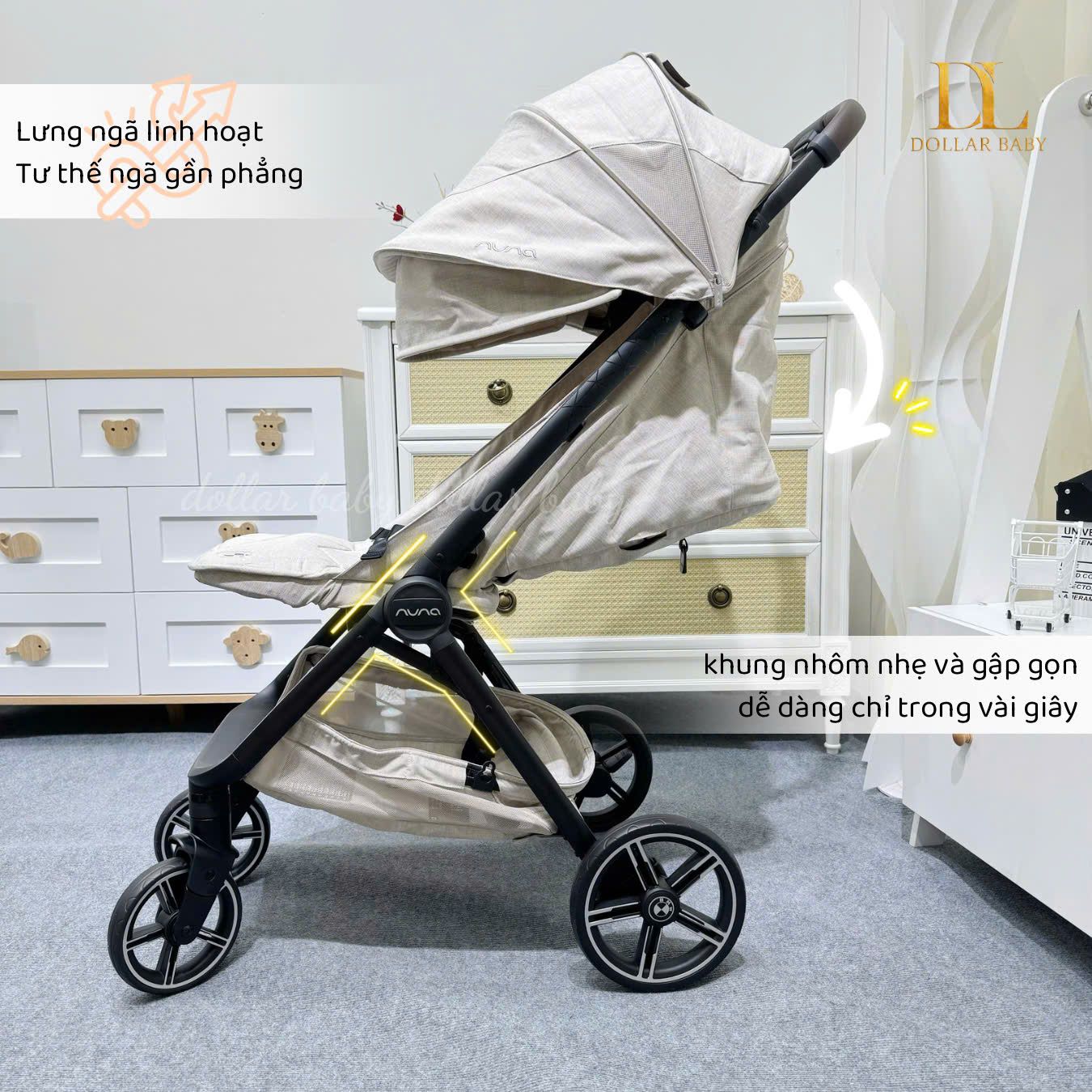  Xe đẩy NUNA TRVL LX x BMW 