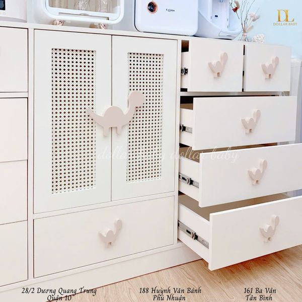  Tủ Gỗ Ngăn Kéo Khủng Long Cánh Mây 3 Ngăn 