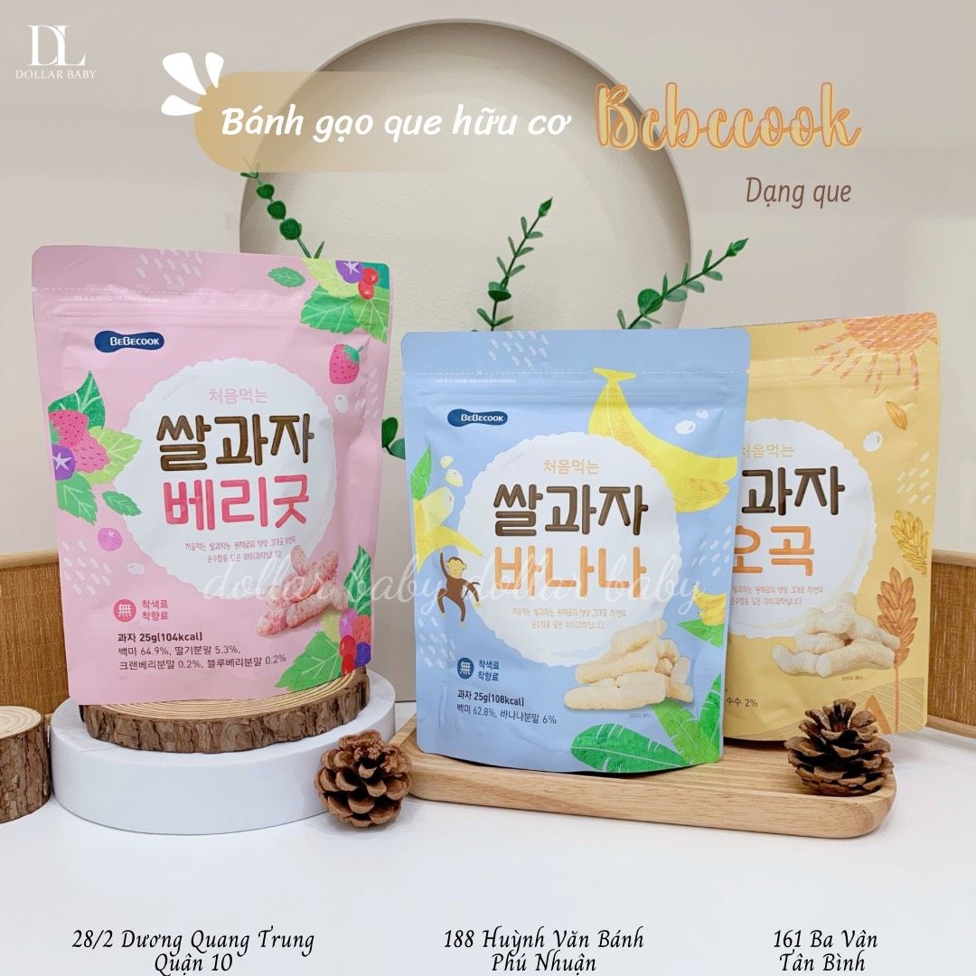  Bánh hình que hữu cơ Bebecook 