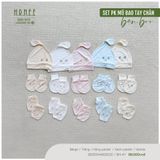  HRNEE - Set PK Mũ Bao Tay Chân Bamboo Chú Voi Con 