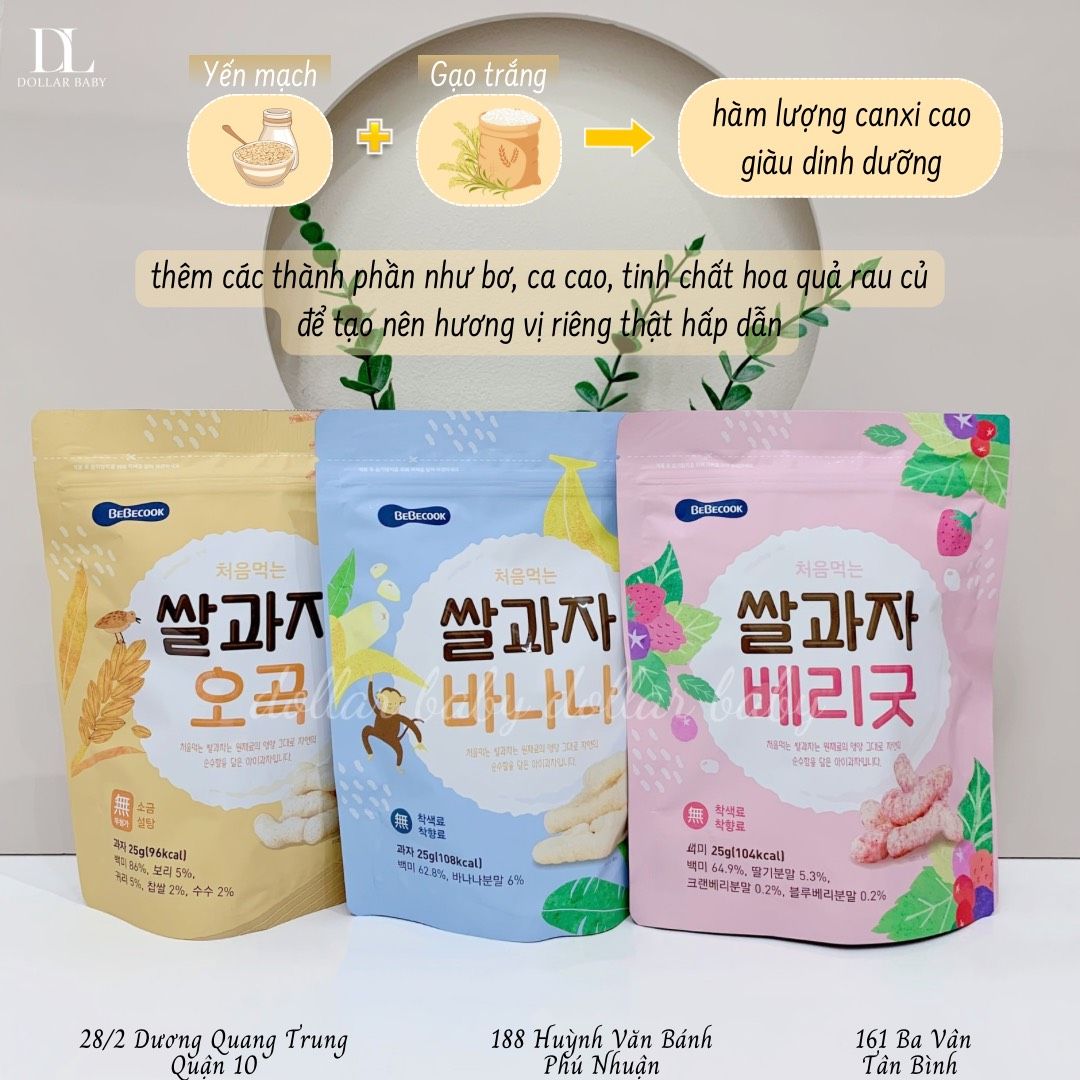  Bánh hình que hữu cơ Bebecook 