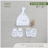 HRNEE - Set PK Mũ Bao Tay Chân Bamboo Chú Voi Con 