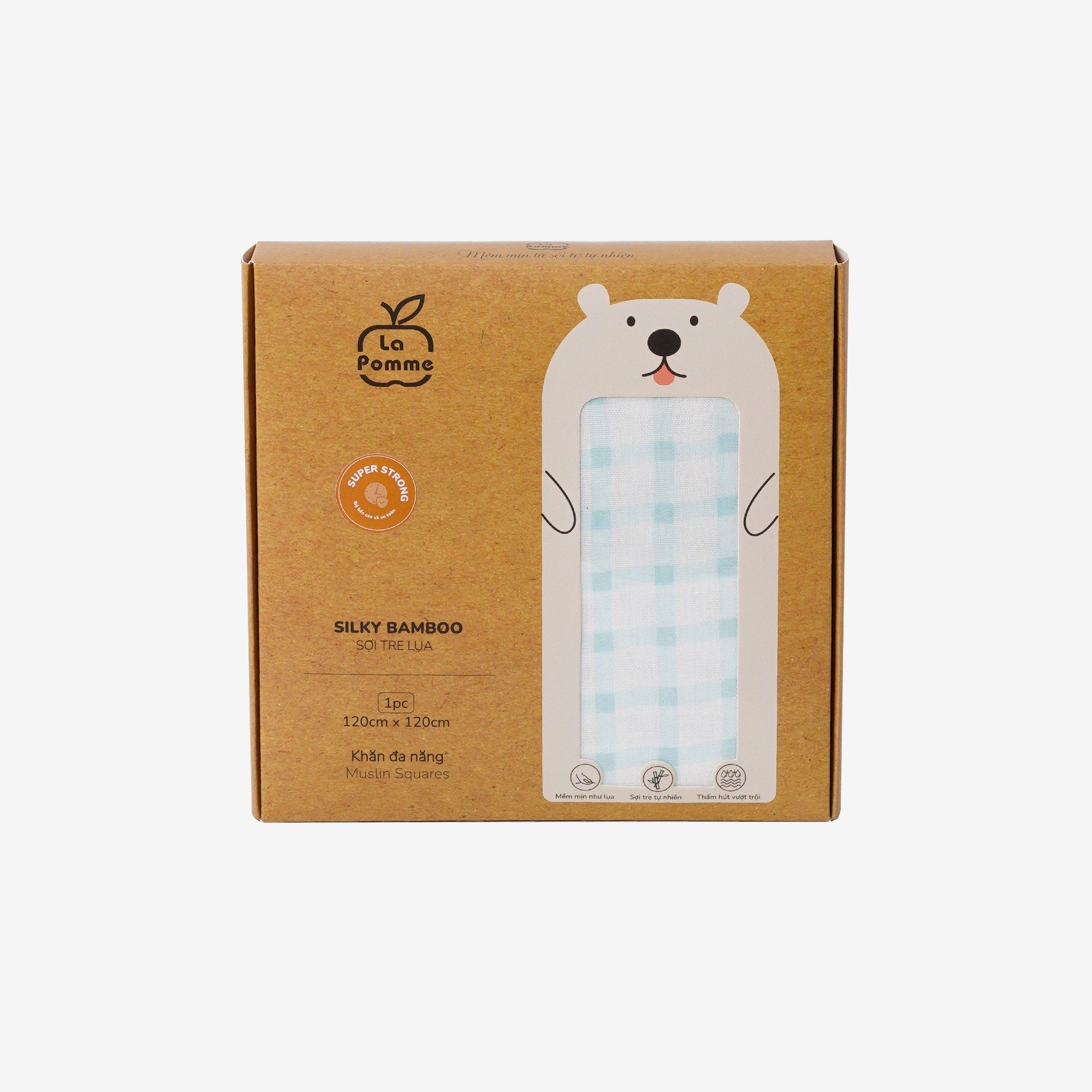  Khăn Đa Năng Sợi Tre Lụa La Pomme Phối Màu ( 120 x120 ) 