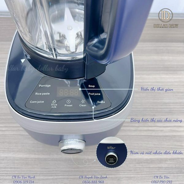  Máy làm sữa hạt Bear 1,5L - Chống ồn 