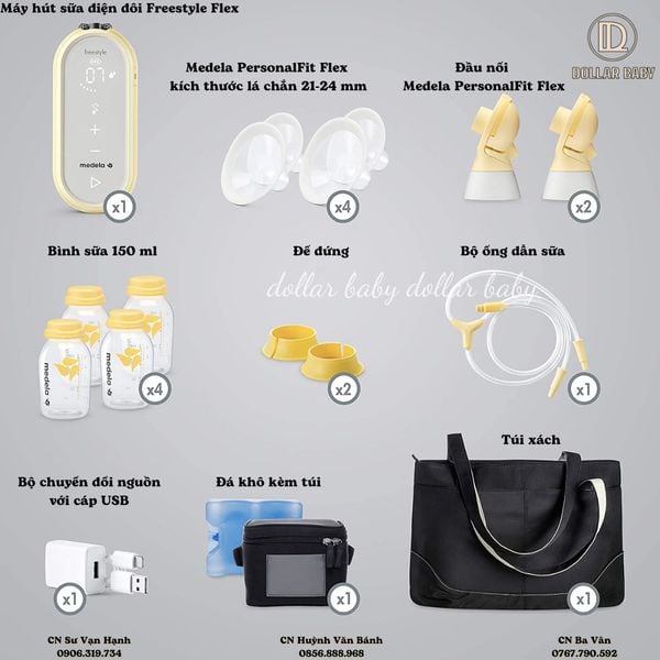  Máy hút sữa điện đôi Medela - Freestyle Flex 