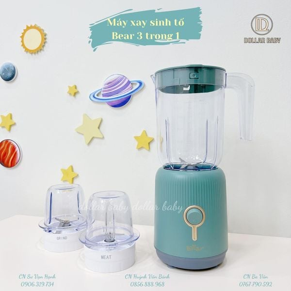  Máy xay 3 cối sinh tố Bear 