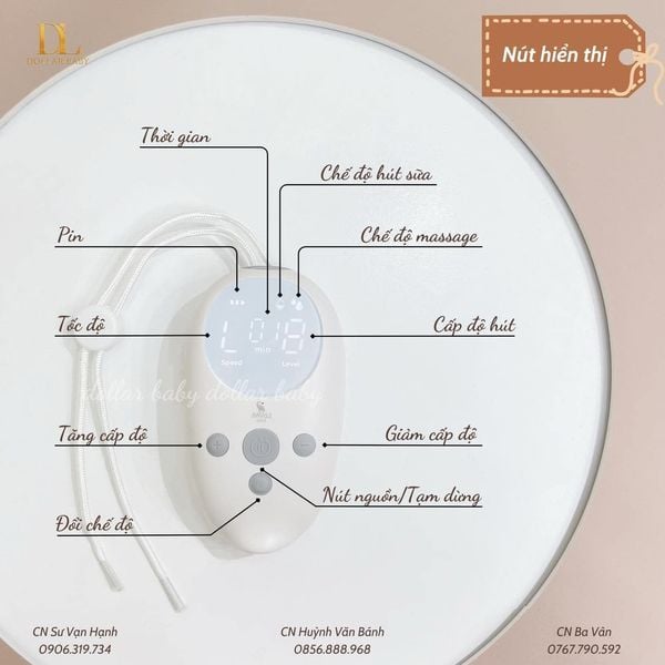  MOAZ BÉBÉ - Máy hút sữa điện đôi - MB075 