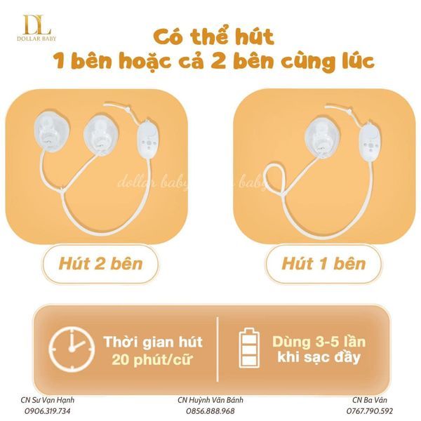  MOAZ BÉBÉ - Máy hút sữa điện đôi - MB075 