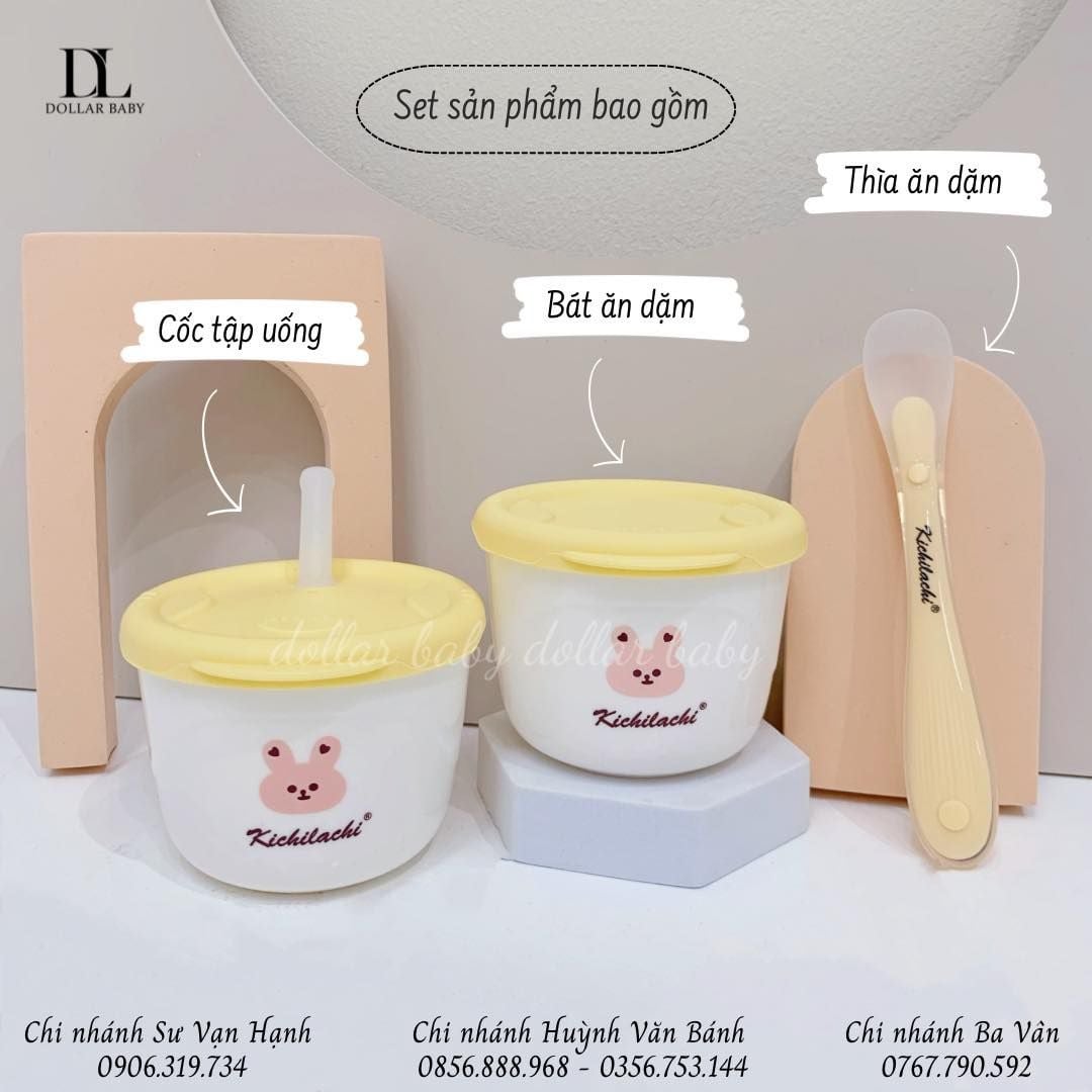  Bộ Cốc Và Chén Ăn Dặm - Kichilachi 