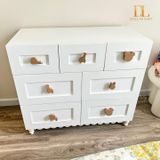  Bộ Tủ Gỗ Kính Trong - Tay Cầm Hình Thú 