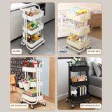 Kệ Sắt 3 tầng Troller Finley MILA Đa Năng Có Bánh Xe 