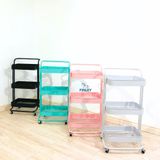  Kệ Sắt 3 tầng Troller Finley MILA Đa Năng Có Bánh Xe 