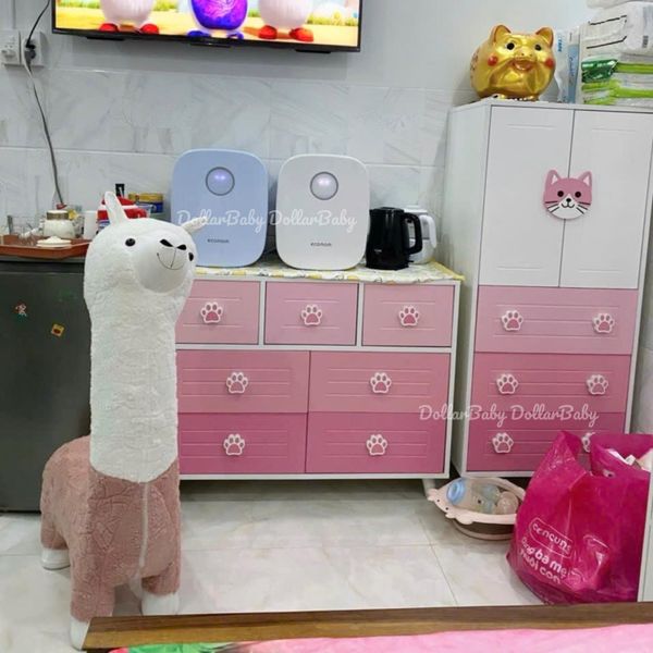  Bộ Tủ Gỗ Mèo  Hồng 