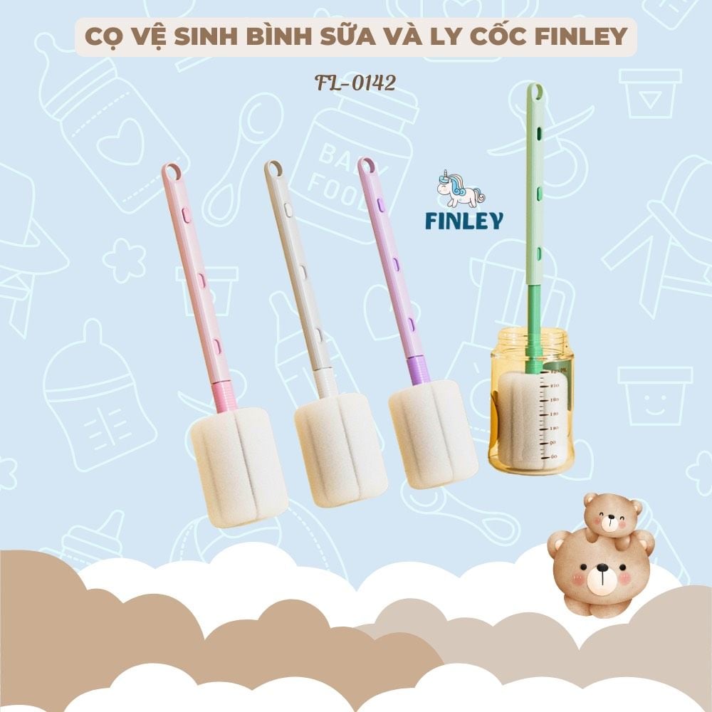  Cọ Rửa Bình Sữa Finley Tay Cầm Điều Chỉnh Độ Dài Ngắn 