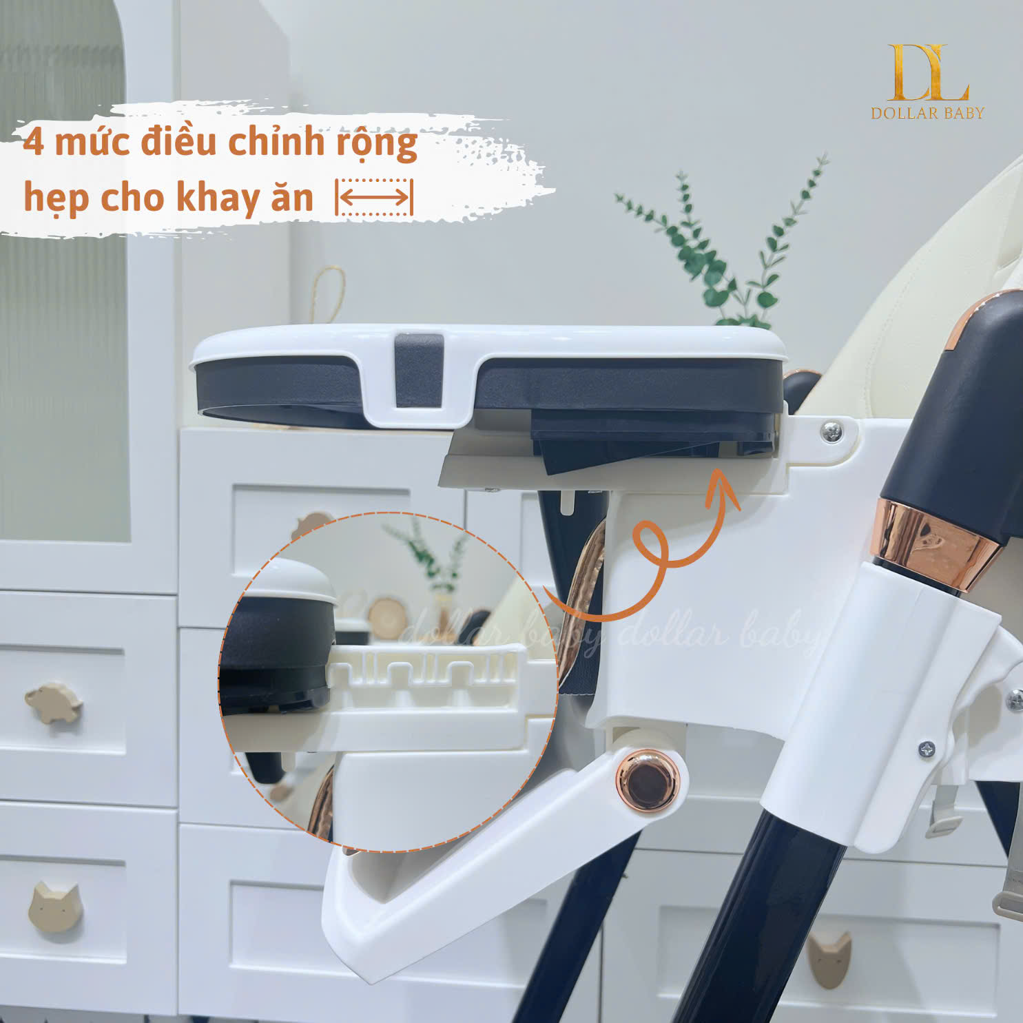  Ghế Ăn Dặm Gấp Gọn Finley Royal Ngã Lưng 160 Độ 