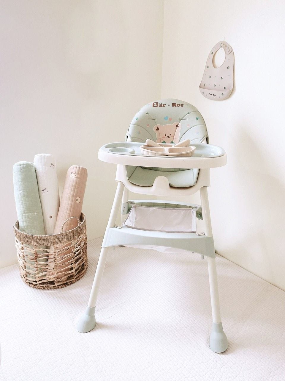  Ghế Ăn Dặm Gấp Gọn BARROT BR030 Có Ngả Lưng Cho Bé 